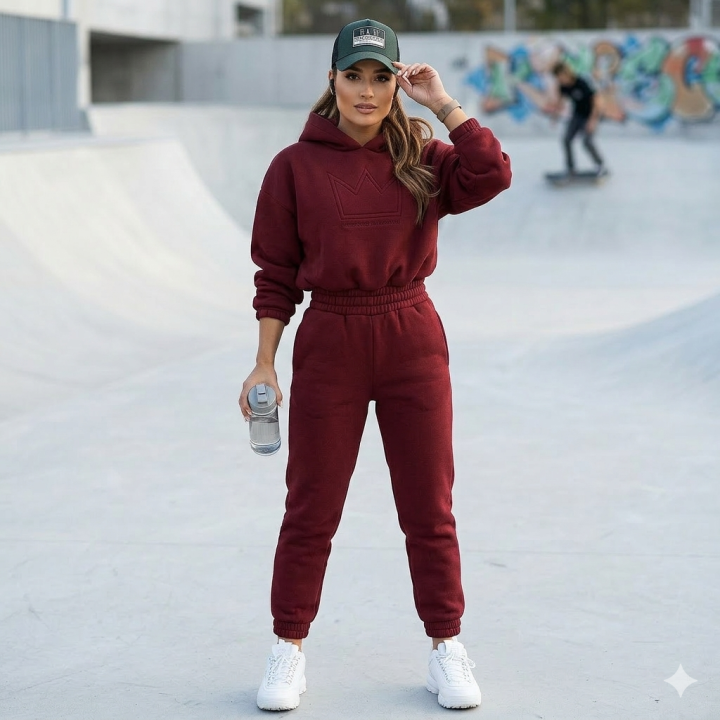 Komplet dresowy z koroną MELEN ocieplany