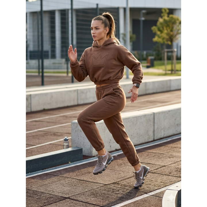 Komplet dresowy z koroną MELEN ocieplany