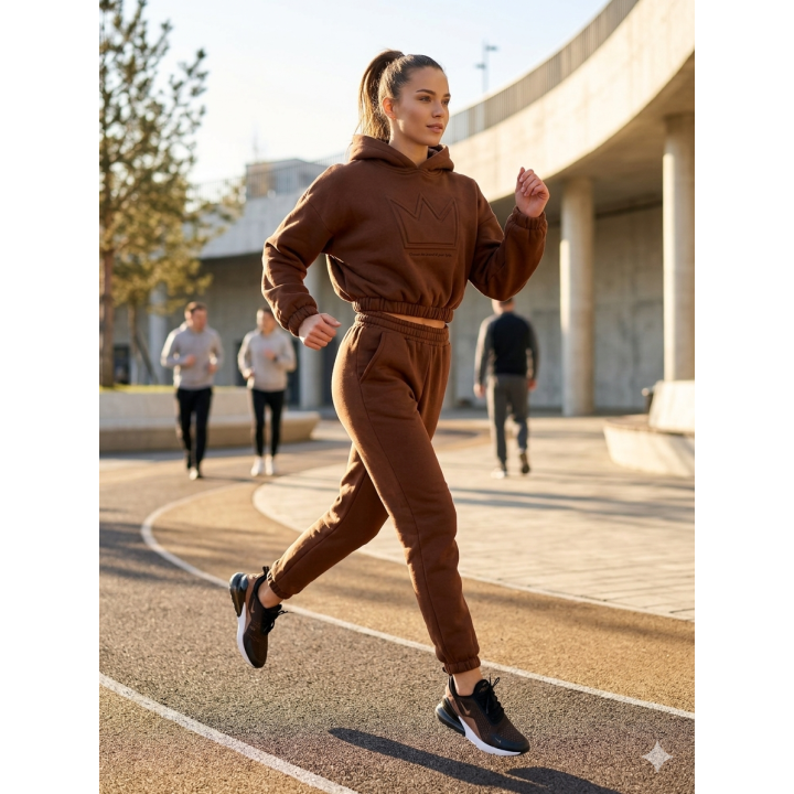 Komplet dresowy z koroną MELEN ocieplany